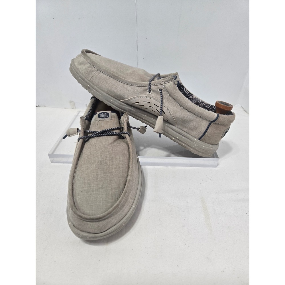 Hey Dude Wally H2O Mens 11 Sand Dollar Tan Mesh Slip On Loafers 40013-2AT